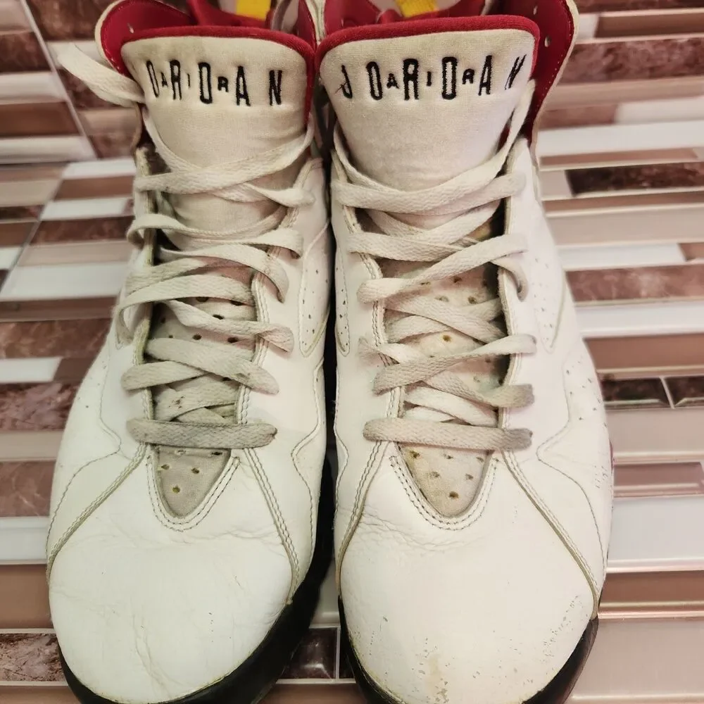 Nike Air Jordan 7 Retro Cardinal Men’s 12 White Red 2006 Vintage Basketball Shoe